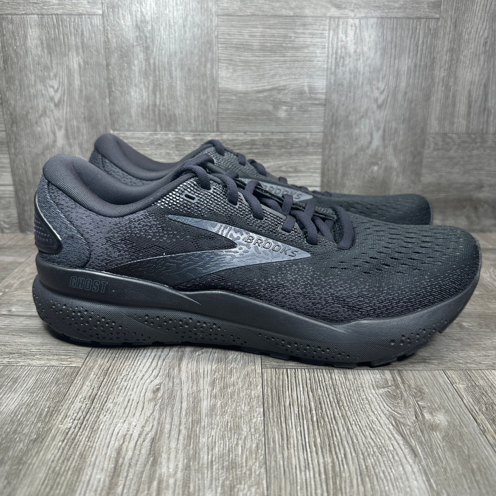 Brooks Ghost 16 Running Shoes Mens 8.5 Black Athletic Mesh NEW